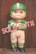 ct-250205-30 Stahlwood Toy 1960's-1970's FOOTBALL PLAYER SQUEAKY DOLL