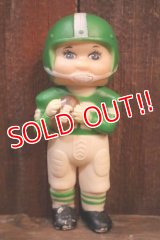 ct-250205-30 Stahlwood Toy 1960's-1970's FOOTBALL PLAYER SQUEAKY DOLL
