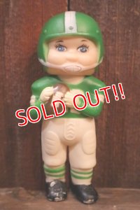 ct-250205-30 Stahlwood Toy 1960's-1970's FOOTBALL PLAYER SQUEAKY DOLL