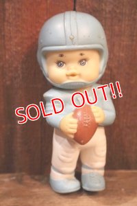 ct-250205-30 IWAI INDUSTRIAL 1971 FOOTBALL PLAYER SQUEAKY DOLL