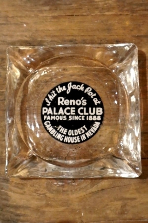 画像2: dp-241106-122 Reno's PALACE CLUB / Vintage Glass Ashtray