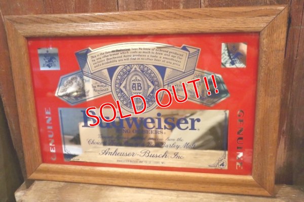 画像1: dp-250401-06 Budweiser 1970's-1980's Pub Mirror