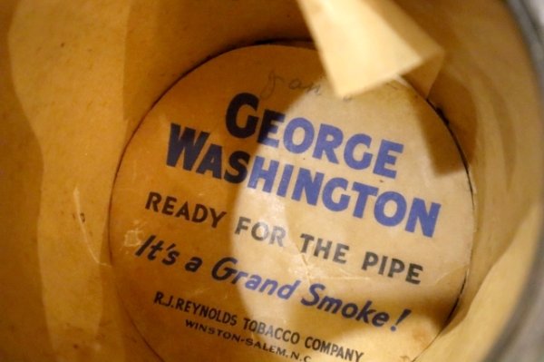 画像8: dp-250531-16 George Washington CUT PLUG TOBACCO 1930's TIN CAN