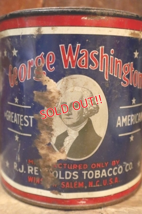 画像3: dp-250531-16 George Washington CUT PLUG TOBACCO 1930's TIN CAN