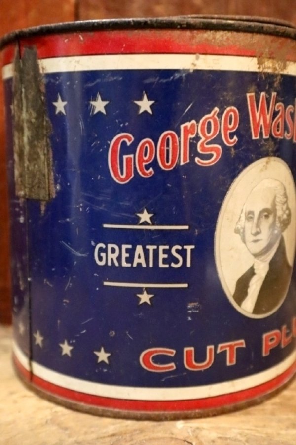 画像2: dp-250531-16 George Washington CUT PLUG TOBACCO 1930's TIN CAN