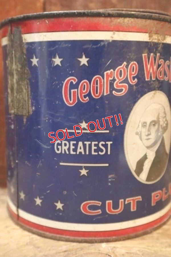画像2: dp-250531-16 George Washington CUT PLUG TOBACCO 1930's TIN CAN