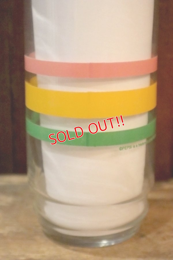 画像3: gs-250205-29 PEPSI 2000's GLASS "70's Stripe"