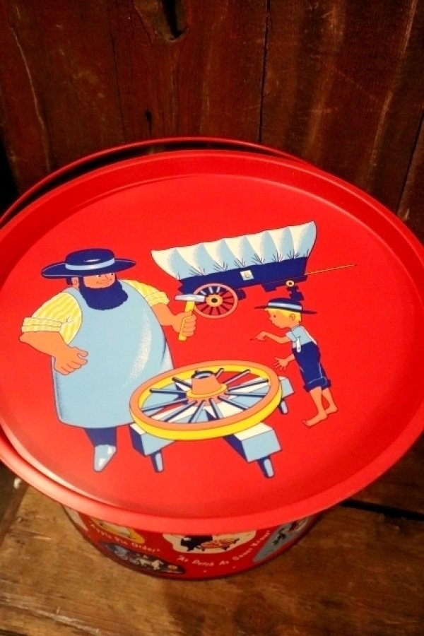 画像8: dp-250319-07 1950's-1960's Amish Pennsylvania Dutch Tin Can
