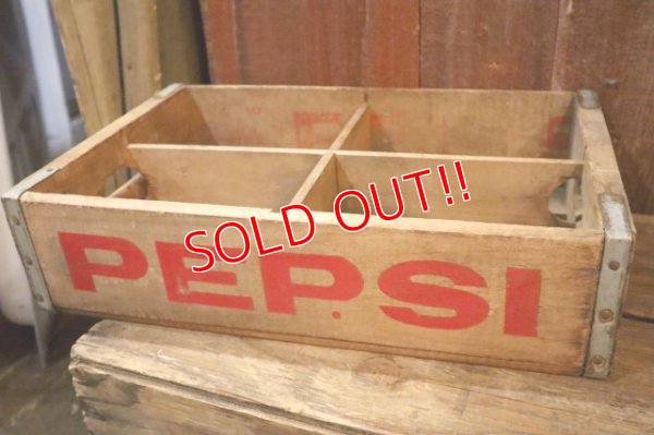 画像1: dp-250531-15 PEPSI / Vintage Wood Box