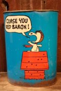 ct-250205-77 Snoopy (Flying Ace) & Lucy / CHEINCO 1970's Trash Box