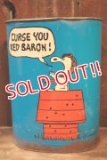 ct-250205-77 Snoopy (Flying Ace) & Lucy / CHEINCO 1970's Trash Box
