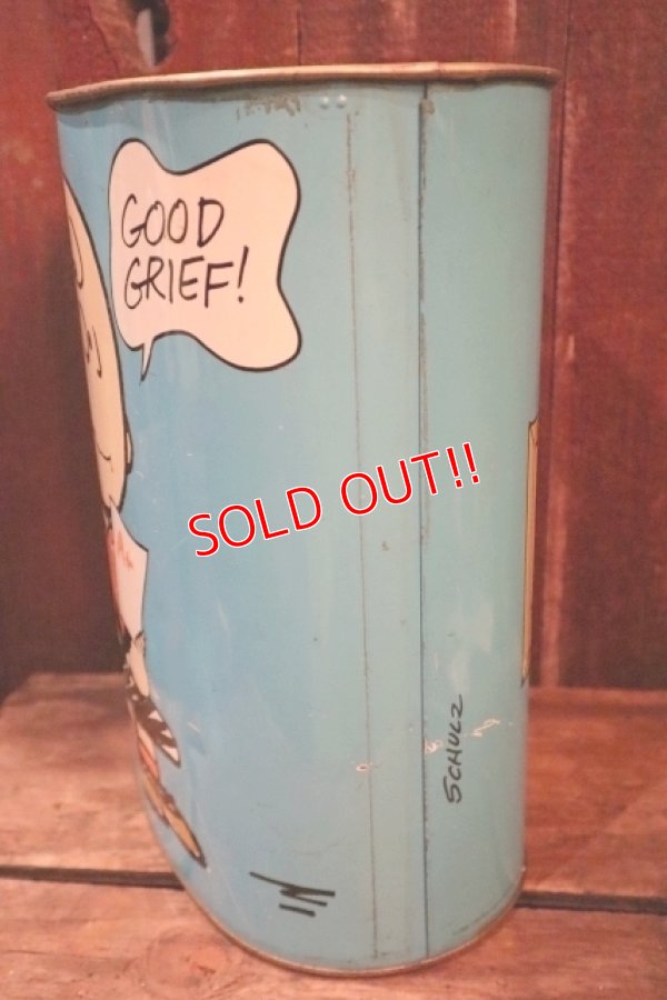 画像9: ct-250205-77 Snoopy & Charlie Brown / CHEINCO 1970's Trash Box