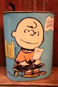 ct-250205-77 Snoopy & Charlie Brown / CHEINCO 1970's Trash Box