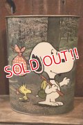 ct-250205-77 Snoopy & Charlie Brown / CHEINCO 1960's-1970's Trash Box