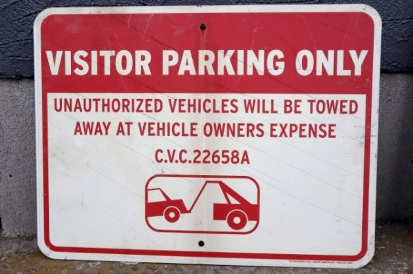 画像1: dp-250531-11 Road Sign "VISITOR PARKING ONLY"