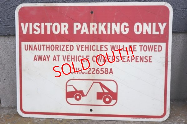 画像1: dp-250531-11 Road Sign "VISITOR PARKING ONLY"