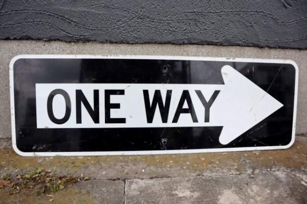 画像1: dp-250531-12 Road Sign "ONE WAY⇒"