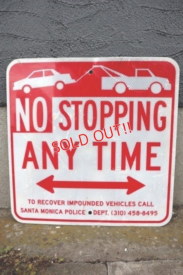 画像1: dp-250531-10 Road Sign "NO STOPPING ANY TIME"