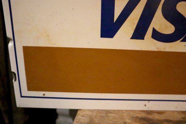 画像9: dp-250205-36 VISA Master Card 1990's W-sided Metal Sign 