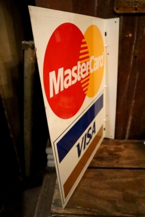 画像14: dp-250205-36 VISA Master Card 1990's W-sided Metal Sign 
