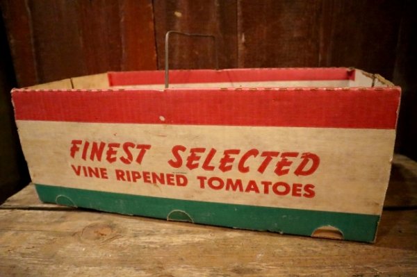 画像1: dp-250319-14 FINEST SELECTED VINE RIPEND TOMATOES / Vintage Cardboard Box