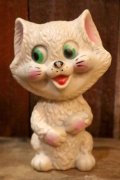 ct-250205-30 UNKNOWN 1960's〜 CAT RUBBER DOLL