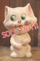 ct-250205-30 UNKNOWN 1960's〜 CAT RUBBER DOLL