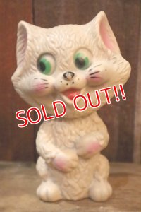 ct-250205-30 UNKNOWN 1960's〜 CAT RUBBER DOLL