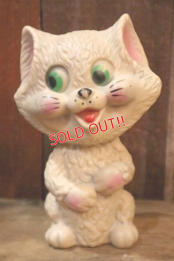 画像1: ct-250205-30 UNKNOWN 1960's〜 CAT RUBBER DOLL