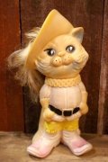 ct-250205-30 UNKNOWN 1960's〜 "Puss in Boots" RUBBER DOLL