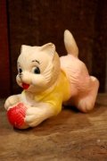 ct-250205-30 UNKNOWN 1960's〜 KITTEN RUBBER DOLL