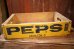 画像1: dp-250615-01 PEPSI 1960's-1970's WOOD BOX (1)