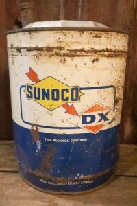 dp-250618-20 SUNOCO DX 1970's 5 U.S. GALLONS OIL CAN