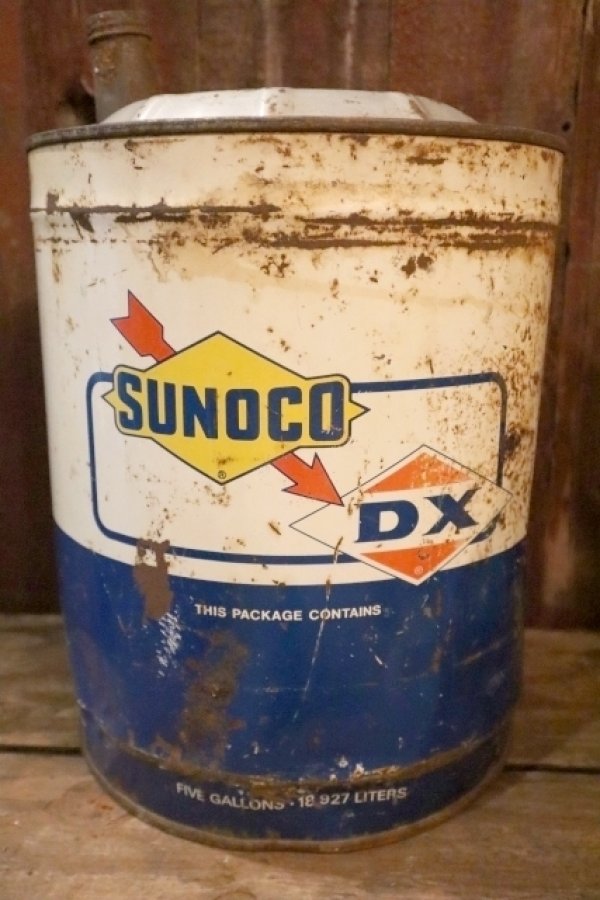 画像1: dp-250618-02 SUNOCO DX 1970's 5 U.S. GALLONS OIL CAN