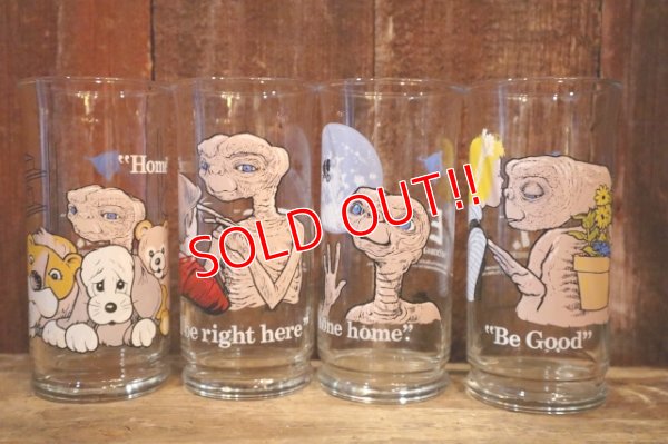 画像1: gs-250618-01 E.T. / 1982 Pizza Hut Novelty Glass Set