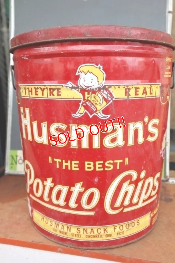 画像1: dp-250618-29 Husman's "THE BEST" Potato Chips Can