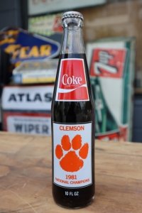 ck-009 Clemson University / CLEMSON TIGERS 1981 National Champions Coca Cola Bottle