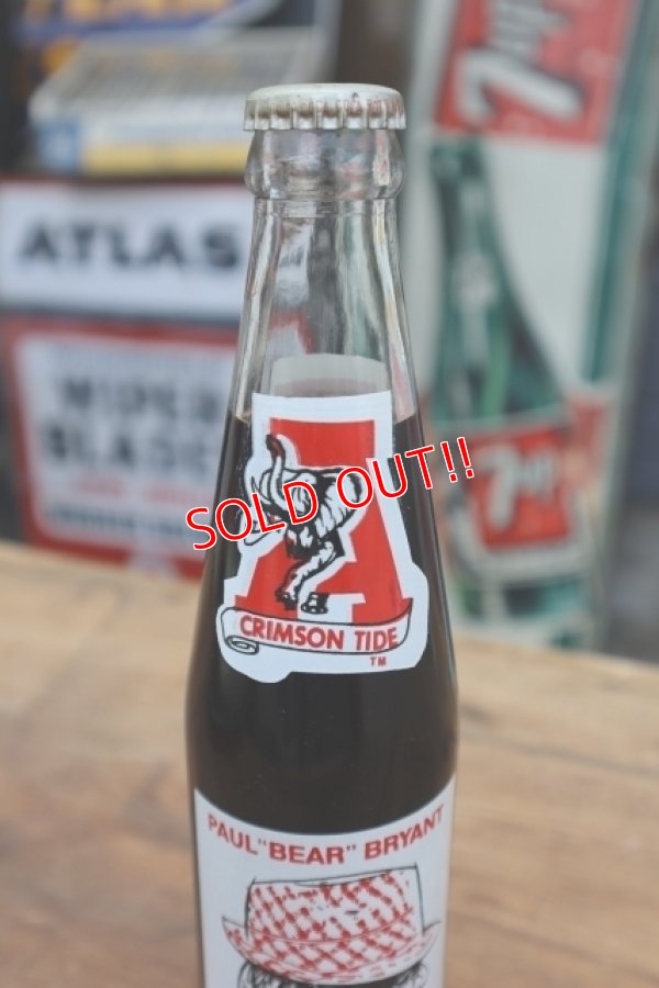 画像2: ck-007 Arizona Crimson Tide "Paul Bear Bryant" / 1980's Coca Cola Bottle