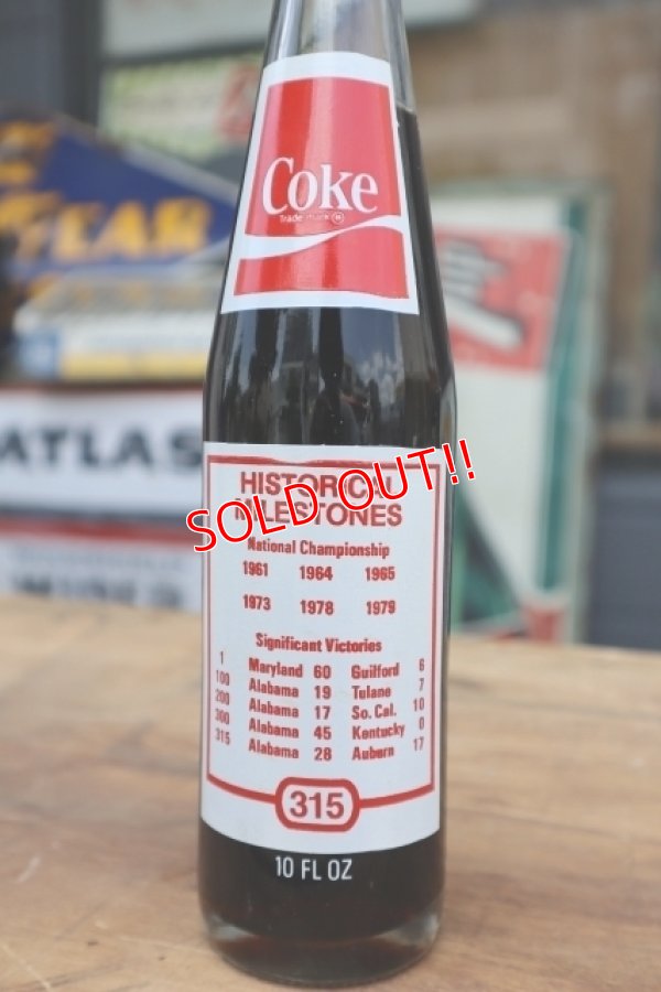 画像4: ck-007 Arizona Crimson Tide "Paul Bear Bryant" / 1980's Coca Cola Bottle