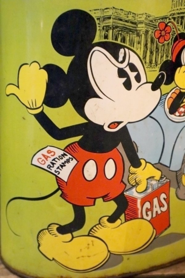 画像2: ct-250618-01 Mickey Mouse & Minnie Mouse / CHEINCO 1970's Tin Trash Box
