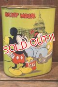 ct-250618-01 Mickey Mouse & Minnie Mouse / CHEINCO 1970's Tin Trash Box