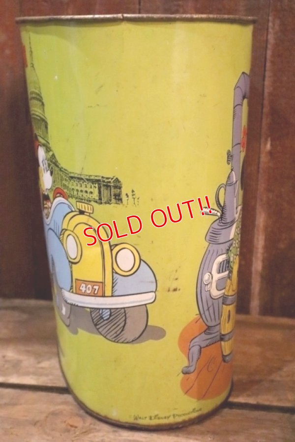 画像10: ct-250618-01 Mickey Mouse & Minnie Mouse / CHEINCO 1970's Tin Trash Box