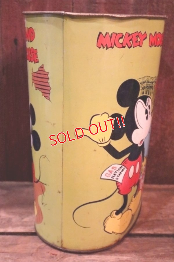 画像9: ct-250618-01 Mickey Mouse & Minnie Mouse / CHEINCO 1970's Tin Trash Box