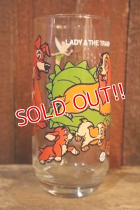 gt-250618-12 LADY & THE TRAMP / PEPSI 1970's-1980's Wonderful World of Disney Glass