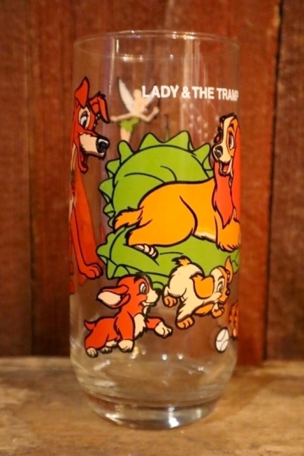 画像1: gt-250618-12 LADY & THE TRAMP / PEPSI 1970's-1980's Wonderful World of Disney Glass