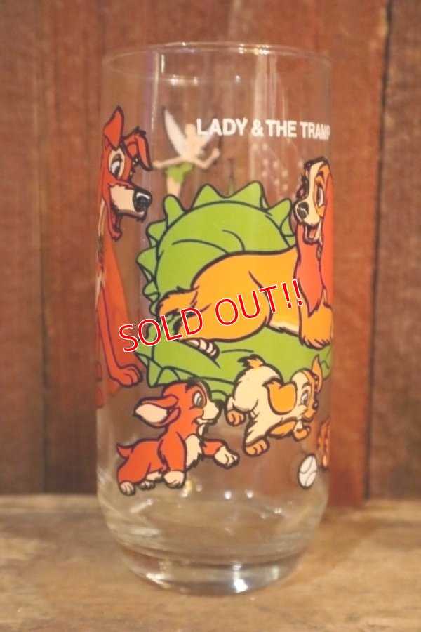 画像1: gt-250618-12 LADY & THE TRAMP / PEPSI 1970's-1980's Wonderful World of Disney Glass