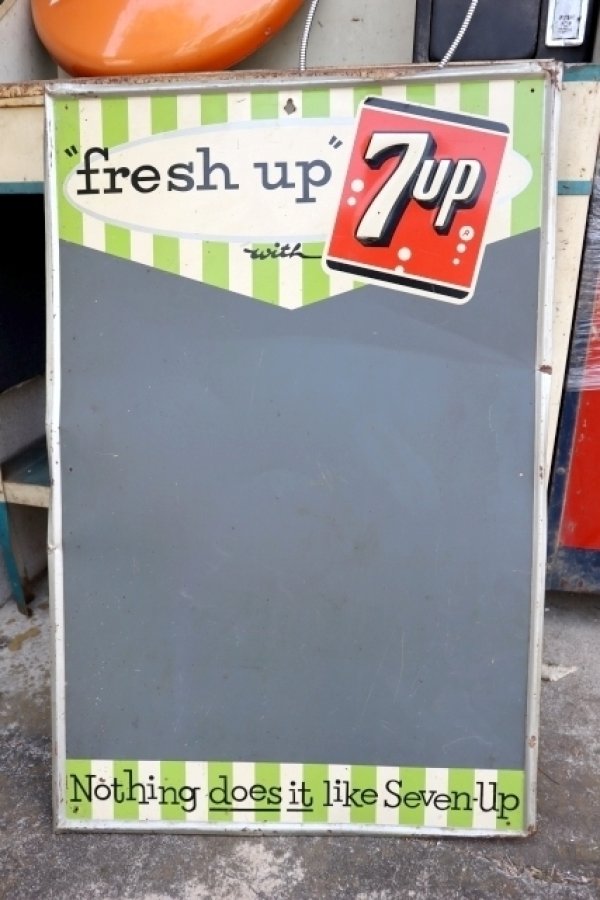 画像1: dp-250618-21 7 Up / 1950's Menu Board Metal Sign