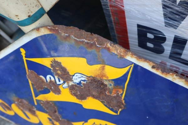 画像6: dp-250618-36 GOODYEAR TIRES / 1940's Diamond Shape Double Sided Porcelain Sign