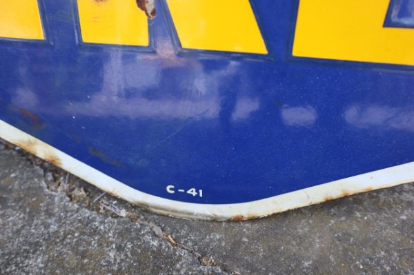 画像4: dp-250618-36 GOODYEAR TIRES / 1940's Diamond Shape Double Sided Porcelain Sign