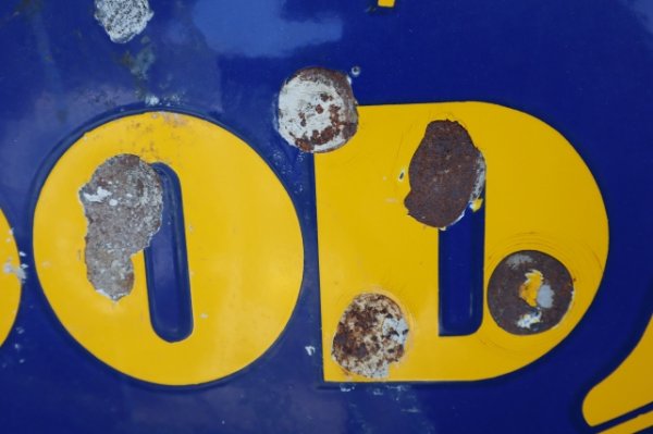 画像11: dp-250618-36 GOODYEAR TIRES / 1940's Diamond Shape Double Sided Porcelain Sign